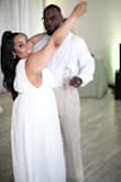 This dress was so beautiful, even better in person.  I wore it for my reception dancing dress and it was so comfortable and functional! - Alexandria P.
