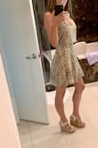 This dress quickly became a favorite! It's a fun pattern and one of the best, flirty fit dresses I've ever owned! - Pam C.