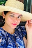 This hat fits true to size. The material is nice. I wear to go to the beach, run errands & shopping. I love the material and the is perfect for Florida weather. - Francineide