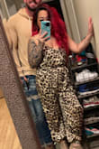 I ordered this in a medium. Wished I ordered a small. But with me having a smaller cup size I did have to pin the chest area a bit since it's pretty low cut, but it was still super cute! My boyfriend loved it. Said it was one of his favorite outfits that I had. - Lulu B.
