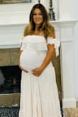 Could not be happier with this purchase. I bought this dress for my baby shower and it fit perfect! I'm 9 months pregnant and was so comfortable. Thank you! - Jenna D.