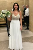 I ordered this dress having no idea it would be this stunning! Fit perfectly! The detail on the top is absolutely gorgeous!!!!!! I felt like a Grecian goddess!!!! - Blair R.