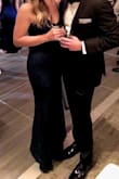Wore it to a wedding, was super comfortable and easy to move around in. Definitely more teal than green. Highly recommend. - Kaitlyn H.
