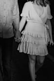 I really like this dress! Fits true to size and it's flattering. I got lots of compliments and even wore it for my engagement pictures. It does wrinkle easily though - Emily S.