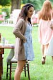 I got a lot of compliments on this dress. The size was a little big, but not too big. I had to use a clip for the cleavage. The dress is a little short so I wore shorts underneath (just in case). Love the color, it's a little more blue than the actual pictures. I recommend! - Jhovana P.