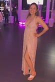 This dress fit nicely, I wore it to a summer wedding. The dress wasn't too long when I took my heels off. The only issue I ran into was having to use fashion tape to cover my bust area, it could also use some padding. - Giselle B.