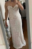 This dress is absolutely stunning but unfortunately I couldn't wear it because it was so tight around the ribcage, even in a larger size. I felt like I was unable to breathe. Also, I could see the sequins being irritating to the underside of your arms. - Adrienne N.