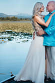 This dress was beautiful and made for wonderful wedding photos. I didn't have to wear a bra with it which is really hard for me to do in most things. Absolutely love it! - Carly D.