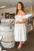 The best bridal shower dress! The shoulders were a little tight, it is so hard to zip up as well. But it is the best dress! I loved it and received so many compliments. Paired with the red heels was an additional touch, also from Lulus - Kelsie C.