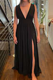 Love this dress so much! I'm the MOH in my best friends wedding and needed a black, long dress. I tried on every dress at BHLDN and liked this dress so much more than any BHLDN dress. Highly recommend. My sis has also worn this gown for a social event and received compliments all night. - Amanda R.