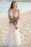 This dress was absolutely the best choice for my destination beach wedding. It fit perfectly like a glove to my body. I received so many compliments on my dress. I loved the design, the quality, the price. It is such a beautifully designed dress. So happy I purchased for my wedding. - Maria S.