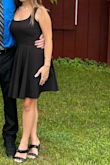 I bought this dress for a wedding I needed to attend. I was worried that an XS may be pushing it since I'm usually a small, depending- however this dress fit me like a glove, was perfect length, and was made of good non see through material. You can dress this look up or down! I highly recommend purchasing as it is by far one of my favorite dresses I've purchased! - Kayla D.