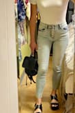 These are so cute and comfortable. They fit like a glove and have plenty of stretch. I actually feel comfortable wearing these with a crop top because the waist is fitted perfectly with stretch and looks flattering. Love the buttons in the front, too. Solid purchase! - Judith M.