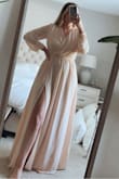 I am normally a large in dresses but this was out of stock in large so I thought I'd try a medium. It was still too big. I could have tried a small I feel like but it was not flattering on my chest so decided on a different dress. - Ashley K.