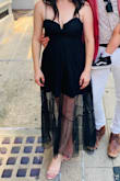 Super lightweight fabric. I loved this black dress- it was a great summer event staple that's a little different too. I wouldn't say it's extremely well made- the straps seem like you could pull them right off. Even so, I loved the look and can see myself wearing it over and over again! - Fm M.