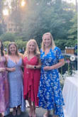 This dress was perfect for a summer wedding. I did have to pin at the chest to tone done the cleavage since it was a little big up top, despite having bigger boobs and on the shorter side. Loved the color though and nice material to not feel sweaty outside in July. - Ally O.