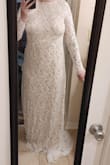 I love this dress and can't wait to get married in it. It is so comfy, simple but still beautiful and elegant. I love the train and the length in general. The back is beautiful and the sleeves are lovely. Highly recommend! - Rachel Z.