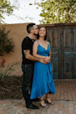 Loved this dress. The wrapped skirt is really flattering and the ruffle adds a fun movement into photos. I'm short so it was a little long on me, but still a great length. Kinda loose in the chest and the straps don't adjust very much. - Kim Y.