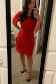 This dress exceeded my expectations and is soooo flattering on my body. It is so hard to find stuff that fits in all the right places but this is it. I ordered in white for either bridal shower or rehearsal dinner. I love it so much I have it in red also. - Teagan W.