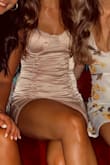 This dress was sooo flattering. I went out with my girlfriends to a club and it was so comfortable to dance in! Great color too - Rachael C.
