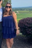 Wore this dress to a wedding and it was perfect! I received so many compliments and was comfortable all night. It is stretchy so it's a little loose but glad I went with a Large. I was afraid the Medium would've been too short. - Alyssa D.