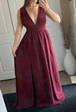 So happy with this dress! The skirt hangs so nice as it has some weight to it. Will require some alterations as it is not bra friendly as is. Flattering and comfortable! Ordered for my bridesmaids and it looks so good on everyone! - Shanlee G.