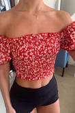The fabric is so light and feels great on your skin. You can wear the sleeves up or around your arms and both look awesome. The puff sleeves stay up and don't sag.
I bought this for my upcoming Miami trip and can't wait to wear it on a night out with my girls! - Ekaterina V.