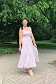 Fit great, pretty flow and nice neutral colors. Worn for family photos 
 The littles ties are such a nice feminine touch - Kelly D.