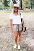 I would buy this in every color if they made more! I have in both green and white. Favorite piece to pair with jeans, loose pants/joggers. loose shorts or jean type shorts.
Perfect crop length, covers your belly button. Loose and light! - Jaci E.
