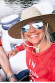 Love this hat for the summer hanging by the beach or lake, even a hike if you need more shad coverage for your face/neck and shoulders.
It's a tad loose which I'm thankful for because my other straw hat shrunk last summer due to water and I don't think this will do that. - Jaci E.