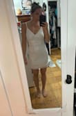Fit true to size and I liked the sparkle. I bought it with my bachelorette party in mind but ended up returning it because I found a different dress but it was a fun dress - Kristen K.