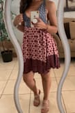 I really liked this dress, is not too short and the material is very good! The colors and very vibrant. Only thing I don't like is that is a little low in the chest area. - Sasha G.
