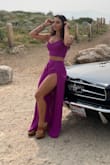 I loved it I had to wear 2"-3" shoes so it wouldn't drag. I have hip dips and it doesn't cover them like I wanted. I should a got a xs top it was bigger I had to cinche it all the was In the back. I was dope tho highly recommend - Leah K.