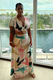 I usually buy all my dresses from Lulus In a large but I wanted to make sure this skirt had enough room around my waist and I had extra fabric on the top so I could wear a regular bra and wrap fabric around the enter and then tie a bow. I got so many compliments and even though it was a little loose, I was super comfy and I am glad I bought this size! - Christine S.