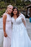 Loved this dress at my friends wedding. I got an XS which is my typical size (5'5 and 110 lbs) The back is totally open so you will need to find a bra that is backless if you don't want it to show! Other than that, the material was comfortable and it was very form fitting for my small frame! - Emily S.