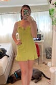 I absolutely loved this dress. The color was cute, and the dress itself fit so nicely. I unfortunately had to return because it was just way too short. If you're taller, this dress definitely isn't for you. - Kelly C.