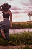 This skirt was perfect for photos. I love it. Just make sure you don't wear it wrinkly. - Tristi O.