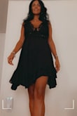 Love this dress lots of compliments. A bit see through but is black so I was good. - Adriana B.