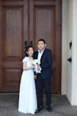 This dress turns out so great. I should have ordered XS instead of S. The top is slightly loose but it's okay, the skirt fits well but super long but overall I still like the dress. Very easy to wear. Great choice for hot and sunny summer wedding. - SHP#9715 S.