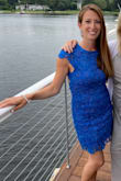 I got so many compliments on this dress! It fit me perfectly, although a little tight to sit down in. May run short for taller women. The open back adds a hint of sexiness! - Sarah S.