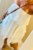 I loved the dress and it is exactly as pictured. Prefer for my vacation to Ibiza and Mallorca and it was perfect!
You can dress it down or more formal with nice pair of heels (opted for sandals since I did a lot Of walking)
The only CON I have is that for me size S was fine but the chest was super tight I guess M would have been better but then I guess would have been big on the waist? Overall a great buy. - Jennifer Z.