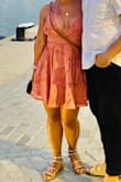 Have nothing bad to say: the dress is well made, exactly as pictured and is not that short. The boobs are secured and quite frankly, you will Feel sexy on this dress!!! Wore it while vacationing in Ibiza and was perfect (I dared myself
to wear it and do not regret it) size Purchased S - Jennifer Z.
