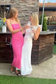 I wore this dress to my rehearsal dinner and received so many compliments on it. It's light and fits great. I do not think it was see through either. - Tara M.