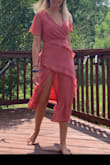 Beautiful dress, love the unique style, if it came in green I'd get another - Angela D.
