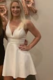 This dress was super cute for my bachelorette party!! It fit perfectly and I just needed a sticky bra since the material is pretty thick and the top is double layered. Definitely would recommend! - Samantha Z.