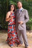 I ordered this for a wedding in Puerto Rico and had my fingers crossed that it would feel light enough for the heat, and it was perfect! The adjustable straps on the top make it really customizable and I didn't need to wear a bra with it (bonus!). The only issue is the length; I had to have it hemmed by a lot. Other than that the outfit is super comfortable and flowy! - Jordan C.