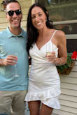 This dress is super comfortable and fits true to size. I was worried it would be short since I am 5'9" but it is a good length. It was perfect for my engagement party. - Chelsie G.