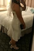 This dress is super stunning and comfortable. I wore it out for my bachelorette in Vegas and got so many compliments! The midi length mixed with the open back is the perfect combination of sexy. The fabric is soft and comfortable, it accentuated all my best features! - Catherine G.