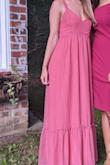 Really loved this dress for a wedding! The top is probably best for small-chested women. I liked how there were adjustable straps. The material was comfortable and easy to dance in. - Kelly T.
