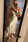 This is probably my favorite dress purchased from Lulus! The fit is amazing and has adjustable straps, and the material is great quality for the price and isn't see through at all! Highly recommend! - Kyleigh N.